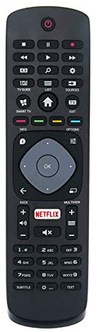 Universal Mando a Distancia de Repuesto Aptos para Philips LCD LED 3D HD Smart TV'S 32PFS5362 49PUS610112 65PUS6262 32PFS5362/12 43PUS6162/12 43PUS6262/12 43PUT6101/12 43PUT6101/60