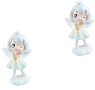 POPETPOP 2 STK Nacht Engel Ornamente Figuren Puppe Engel-Ornament weltbild buchregal Dekoration baddekorationen weihnachtsdeko Harz schmücken Mädchenstatue aus Harz