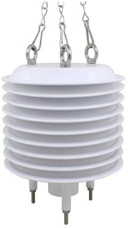 Eletech Abri meteo ventilé abri solaire vent ID63mm pour sonde extérieur station météo housse de protection emetteur capteur (9 plaques)