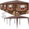 tectake® Carpa con Estructura de Acero y Sistema de Montaje rápido, Carpa Impermeable Exterior Ideal para jardín, terraza o Camping, cenadores para Jardin, toldo Playa - 3x9m Estilo Cabaña