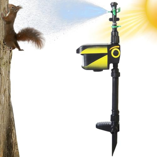 Garden Water Sprinkler - Motion Activated Animal Sprinkler, Spray Triggered Detector | Solar Energy ABS Device, Outdoor Farm Tool, Unit Module