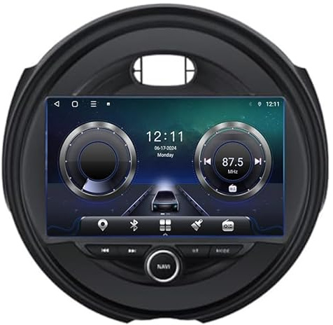 FJINQIANG 9-Zoll-Touchscreen Android 15 Autoradio 2 Din GPS-Navigation Für BMW MINI Cooper F54 F55 F56 F60 2015-2019 Con Plug-and-Play Unterstützung USB-Spiegelverbindung Rückfahrkamera