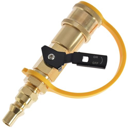 GARIOUANS Propan Schnellkupplung Satz 1/4 Zoll Propanarmaturen Propanschlauchadapter Messing Abs Wohnmobil Grill Propangas Anschluss Niederdruck Sicherheitsabsperrventil