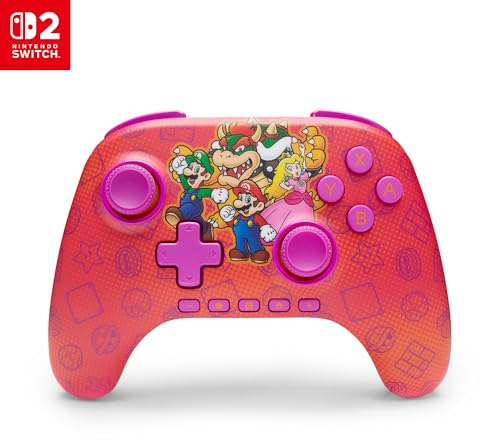 PowerA Advantage Wireless Controller for Nintendo Switch 2 - Mario Friends, Officially Licensed, Hall Effects, Mappable Buttons, Pro Controller, C Button, Motion Controls