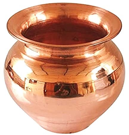 Copper Puja Patra Trusted-Lota/Ghadi/Pot | Pure Pooja Kalash | Puja Patra for Mandir, Festivals, Weddings & Grah Pravesh Ceremonies_SV174
