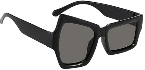 Lustige Sonnenbrille – Augenbrauen heben Sonnenbrille, 1 Stück Neuheit Brille zum Angeln, Comic Shades mit asymmetrischen Gläsern, Partyzubehör, schrullige Spezifikationen für Fahren, Radfahren und