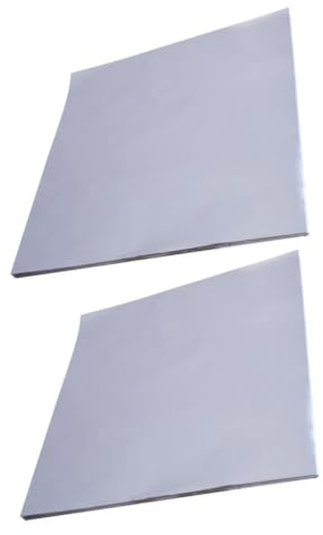 HOMSFOU 50 Feuilles Feuilles D'aluminium Professionnelles pour Cuisson, Papier Aluminium Ménager en Tôle D'argenté, Résistant à L'huile, Cuisson du Poulet Four