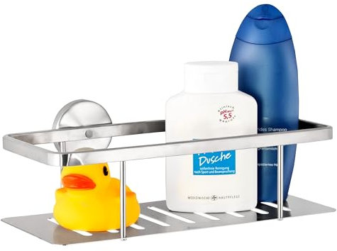 bremermann Bad-Serie Piazza - Duschkorb mit Anti-Fingerprintbeschichtung, Duschablage, Perfekter Duschorganizer ideal für Bad und Dusche, aus Edelstahl matt