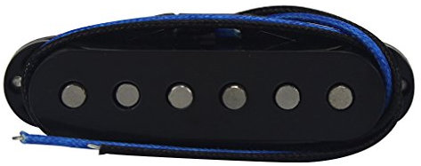 FLEOR Single-Coil-Tonabnehmer Alnik 5 ST -Tonabnehmer Mittelgitarren versetzt für ST SQ E-Gitarre, schwarz