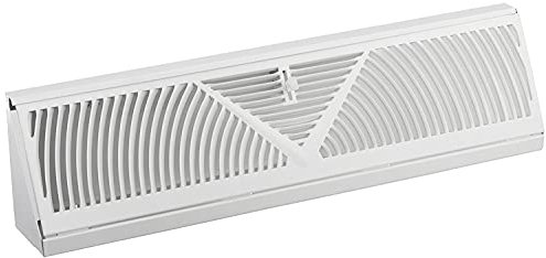 Rocky Mountain Goods Baseboard Register Vent- RoundFlow Design for Maximum air Flow - Smooth air Adjust Lever - Heavy Duty Steel - Easy Install (18)