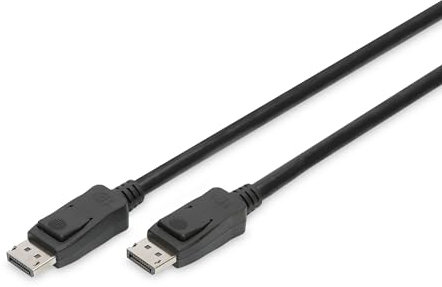 DIGITUS Displayport Anschlusskabel - 2m - Displayport 1.4 - UHD-II 8k/60Hz - 4k/120Hz - geeignet für Monitore, Grafikkarten - Schwarz