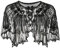 Runyue Damen Pailletten Jacke Kurze Bolero Shrug Hochzeit Elegante Blazer Schwarz Eine Größe