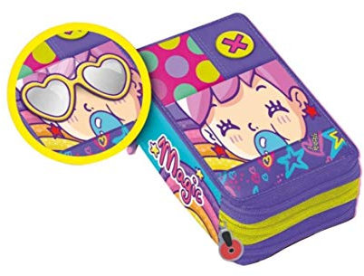 Trousse scolaire Go Pop Zip avec pochette + porte-clés sifflet + marque-page + cadeau