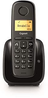 Gigaset A280 - Telefono Cordless - Modalità vivavoce - Display grafico illuminato da 1,5 - Lunga durata di conversazione e standby - 80 contatti - Telefono Facile da Usare, Nero [Versione Italiana]