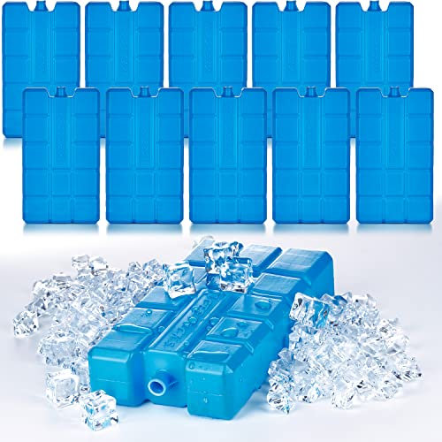 BigDean 10er Set Kühlakkus je 200ml - 12h Lange Kühlung - perfekt für Kühltasche & Kühlbox - 15 x 8 x 2 cm - Kühlelemente Kühlpacks Kühlpads - Made in EU