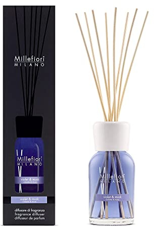Millefiori Milano Raumduftdiffusor mit dem Duft: Violet & Musk, Fassungsvermögen: 250 ml, 7DDVM