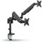 InLine® Monitor Tischhalterung mit Lifter, Halterung für 2 Bildschirme bis 32“ (82cm, VESA 75x75 oder 100x100), mit Kabelmanagement, Gasdruckfeder, beweglich (dreh-, neig-, schwenkbar)