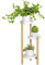 the lux | Bamboo Plant Stand | 3 Tier Tall Flower Pots Holder, Indoor Display Rack for House Plants, Home Décor Corner Shelf for Living Room, Office and Outdoor Garden Patio