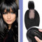 Elailite Dame Toupet glatt Haartopper mit Franse Clip in Haarteile Extensions Haarverdichtung 150% dick 7 * 13cm Basis 14’’(35cm): 44g #01 Schwarz