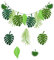 tooloflife Tropische Blätter-Banner Girlande, Hawaiianische Party-Dekoration, Tropische Girlande, Tropische Palmengirlande, Party-Dekoration für Hawaii-Party, Dschungel-Strand-Mottoparty, 1 Stück