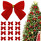TATAFUN 120 Fiocchi di Nastro di Natale Rossi, Albero di Natale Appeso Forniture Decorazione, Decorazione Regalo, Ghirlanda di Natale