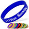 Bracelet en Silicone Personnalisable Bracelet en Caoutchouc Femme Homme Enfant pour Les Événements Festival de Collecte de Fonds,190mm Longueur,Bleu