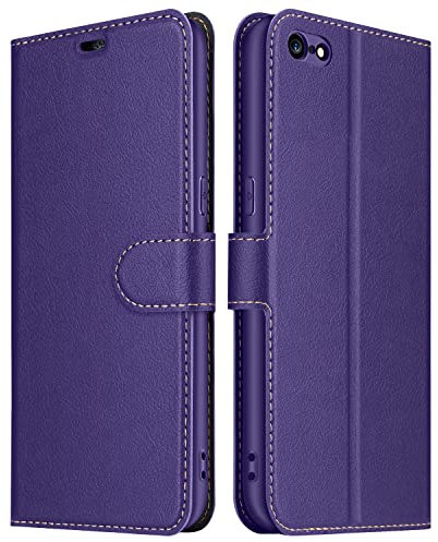 ELESNOW Case for iPhone 6 Plus / 6S Plus - 5.5, Premium Leather Wallet Flip Case Cover Magnetic Closure Compatible with iPhone 6 Plus / 6S Plus (Purple)