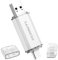 SANKESU 64GB USB Stick 3.0 USB C Flash-Laufwerke USB-A & Typ-C OTG Speicherstick, Dual Memory Sticks für PC/Tablet/Laptop/Typ C Handy(Silber)