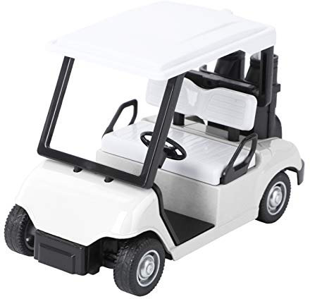 CLISPEED Modellauto Karren-Statue Eiswagen Mini-Wagen Minigolfwagen Spielzeug Golfcart-fahrzeugmodell Spielzeugauto Im Maßstab 1:20 Golfcart Kinder Baby Miniatur Weiß Legierung Sportring