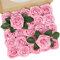 N&T NIETING Künstliche Blumen Rose, 25 Stück Deko Blumen Fake Rosen mit Stielen für DIY-Hochzeitssträuße, Brautparty-Mittelstücke, Blumenarrangements, Partytische, Heimdekorationen, Rosa