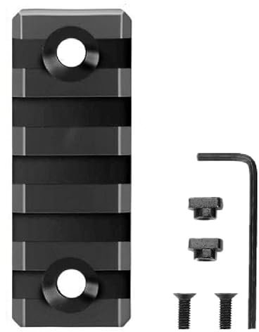 HOUSON Aluminium Picatinny-Schiene, Picatinny Schiene Weaver Adapter Montageschiene Weaverschiene Rail Mount Basis Airsoft(5-Slot)