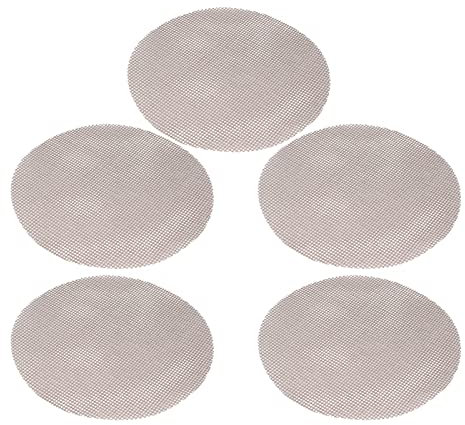 Boxwizard 5 Stück Hochtemperaturbeständige Runde Grillmatte, Grill-Runde Matte, Wiederverwendbar, Antihaftbeschichtet, Grillgitter, Pizza-Matte, 36 cm Durchmesser