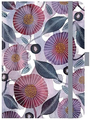 Premium Timer Midi Pink Floral - Kalender 2024 - Korsch-Verlag - Taschenkalender mit Stifthalter, Lesebändchen und Zetteltasche - eine Woche auf 2 Seiten - 11 cm x 15,5 cm