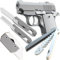 BLOOOK Fidget Toy Pistole,Figity Fingerspiele,Fidget Slider Anxiety Toys,aus Plastik,Mini 1911 Gun Toy,Anti Stress Figit Spielzeug, Teenager Erwachsene Kinder