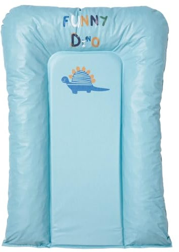 Babycalin - Matelas à langer bébé Flocons dinosaure imperméable et confortable - Matelas à langer 50x70 cm - Matelas de table à langer bébé en PVC - Bords arrondis réhaussés - Funny Dino