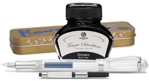 Kaweco Student Füllhalter mit 30 ml Füllhaltertinte, Konverter und Metalletui