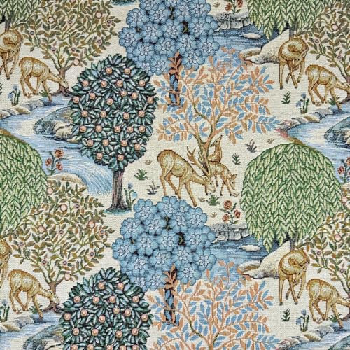 Tapisseriestoff William Morris – The Brook – Hirsche – Wald – auf Natur – Polsterstoff – Vorhangmaterial