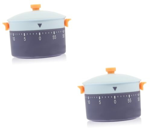 Alipis 2pièces Minuteur Mécanique De Cuisine Pratique pour Et Boulangerie Timer Stable