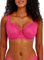 Freya Women's Fancies Underwire Balcony K Cup Bra, Opaque, Hot Pink, 38GG