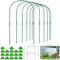 6 Sets Garden Hoops for Netting, Detachable Rust-Free Greenhouse Hoops Grow Tunnel Adjustable Height Width DIY Garden Hoop Arch Frame for Garden Raised Bed Plant Shade Cloth Row Cover