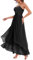 Homrain Cocktailkleider für Damen Abendkleider Ballkleid Fürmal Cabrio Schwarzes Brautsmaid Kleid, Schwarzes S