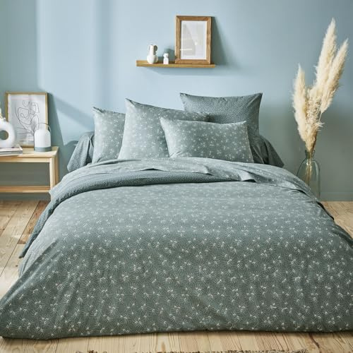 Origin Housse de Couette imprimée en Lyocell, Alix, 240 x 220 cm, Vert Sauge