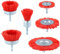 QWORK® 6 Stück Nylonbürste Set, Schleifdraht-Scheibenbürste mit 1/4” (6.35 mm) Schaft, Schleifaufsatz für Bohrmaschine, zum Schleifen, Reinigen und Entrosten
