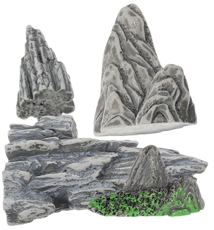 Cabilock Zarte Mini Steingarten Statuen 4 Stücke Aquarium Bonsai Topf Figurine Garten Mini Steingarten Ornament