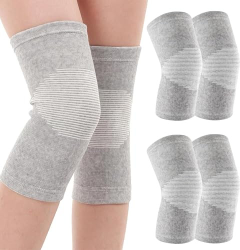 2 Rodilleras de Paquete Bambú Osteoartritis con Rodilleras de Compresión Hombres Mujeres Rodilleras Deportivas Voleibol para Fútbol,Fitness, Deportes (XL)
