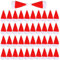 ViLiyDuo 50 Stück Mini Weihnachtsmütze, Weihnachten Bestecktaschen Weihnachtsmann Mütze Besteckhalter, für Party Tischdekoration,Weihnachtsdekoration