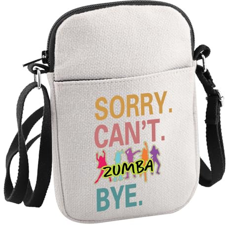 Zumba Dance Fitness Instructor Gift Sorry Can't Zumba Bye Crossbody Bag Zumba-Liebhaber Geschenk für Sie, Sorry Can't Zum C Bag