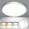 libtit 18CM LED Deckenleuchte Flach,2 Stück Badlampe Decke,15W 1500LM Deckenleuchten Rund， 3000K/4000K/6500K LED Deckenlampe, Deckenleuchten für Badezimmer, Schlafzimmer,Küche, Keller, Balkon