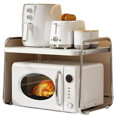 BCJMKDX étagère, Support de comptoir en métal for Micro-Ondes, étagère de Four Grille-Pain, étagère de Rangement Utilitaire sur Pied for l'organisation du comptoir de Cuisine