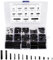 Tunejoy 390 Pezzi Perno di Tensione a Molla Spine Elastiche Rotoli Perni Intaglio Acciaio al Manganese Assortment Kit M1.5 M2 M2.5 M3 M4 M5 M6 con Scatola